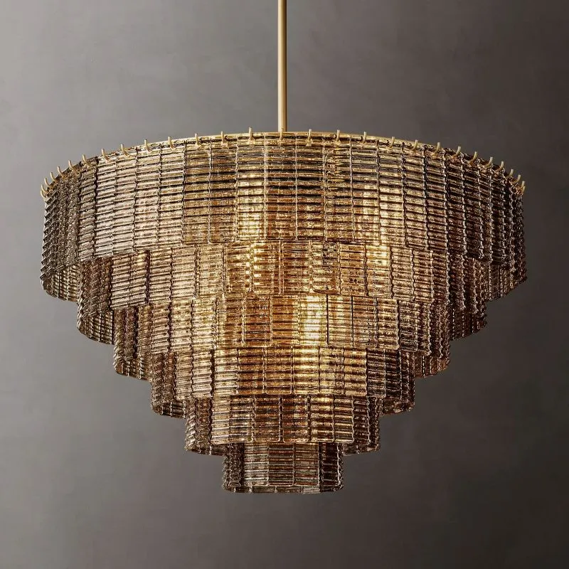 Serelle Glass Round Chandelier 41"
