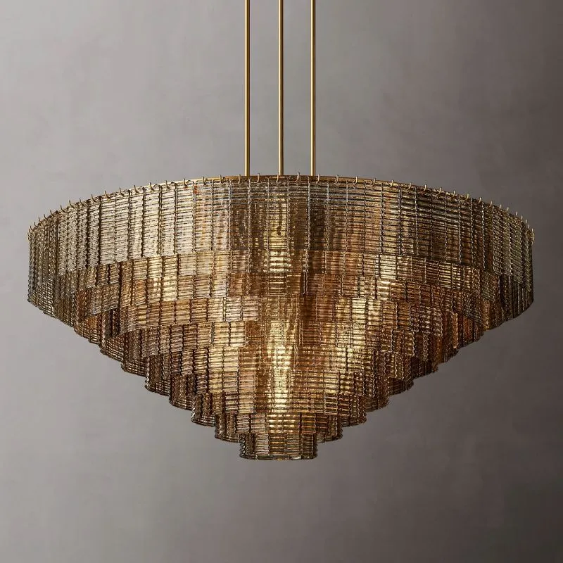 Serelle Glass Round Chandelier 65"