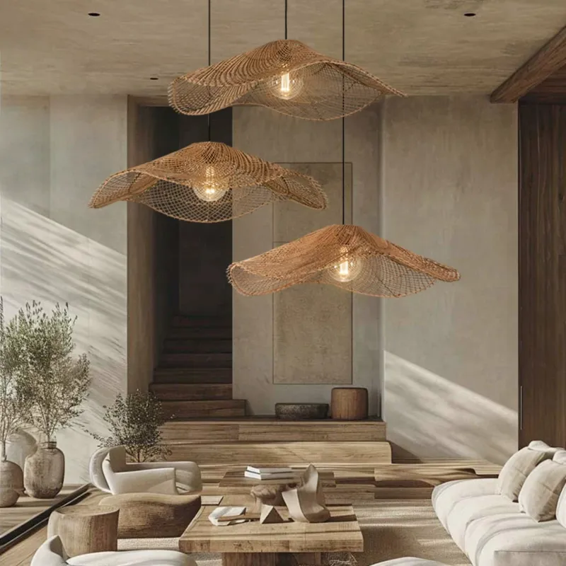 Chapeau Modern Rattan Ceiling Light