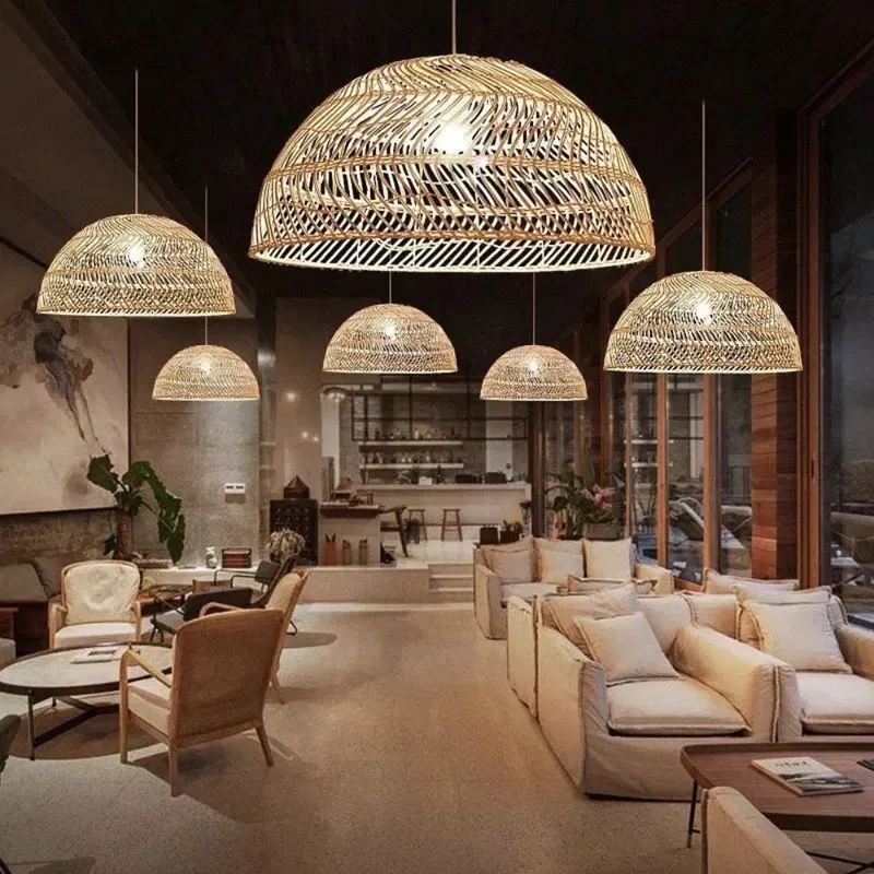 Archer Boho Rattan Pendant Light